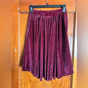 LuLaRoe crushed velvet midi skirt